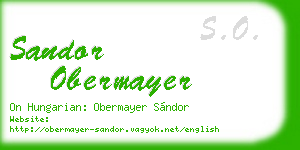 sandor obermayer business card
